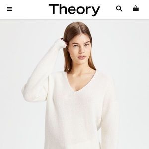 Theory v neck sweater 100% cashmere NEW